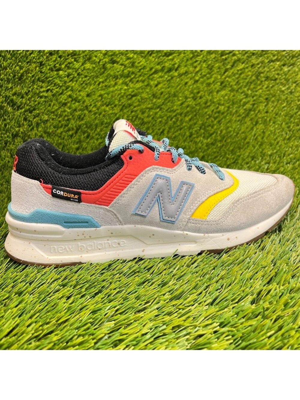 New Balance 997H Womens Size 8 Gray Orange Blue Athletic Running Shoes Sneakers